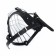 Mercorizer Metal No. 1 with a tripartite strap, pressed skin, black