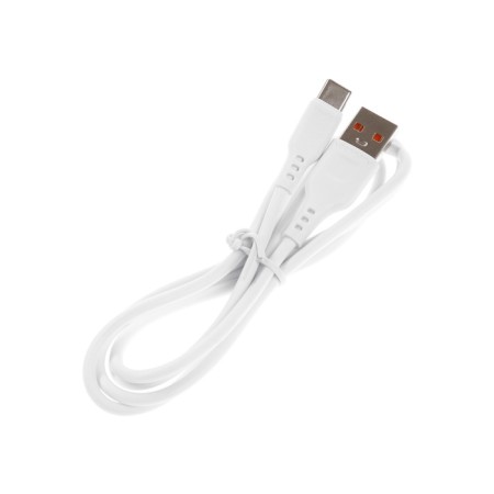 Cable D-01L, Type-C-USB, 1 m, 2.4 A, charging + data transfer, white-2