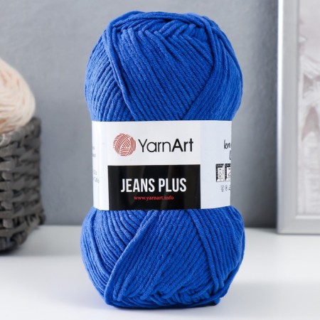 Yarn "Jeans Plus" 55% cotton, 45% acrylic 160m/100g (47 cornflower)