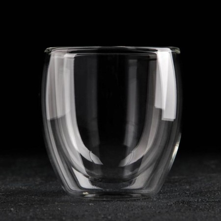 Glass glass with double walls "Old Fest", 200 ml, glass