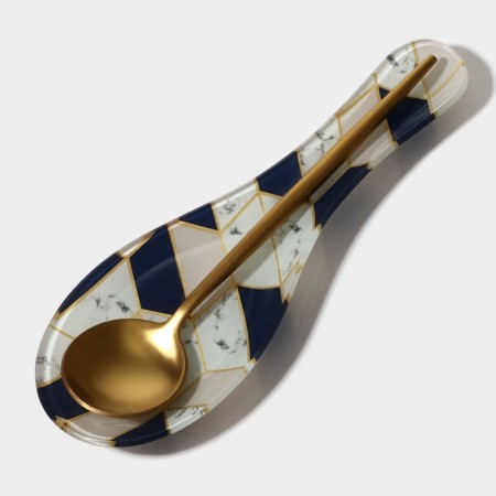 Glass stand under a spoonful of the “pink marble” shade, 23.5 × 8.3 × 1.5 cm-6