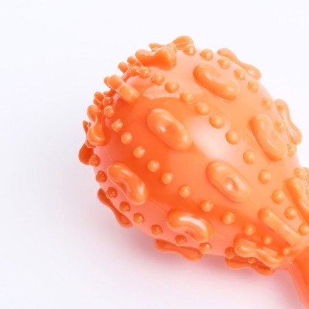 A massage squeak toy for dogs "ham" 10 cm, TPR, orange-1
