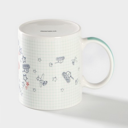 Porcelain Mug "Defender", 340 ml, white color-2