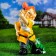 Garden figure "Dwarf with a frog" 20x27x50 cm