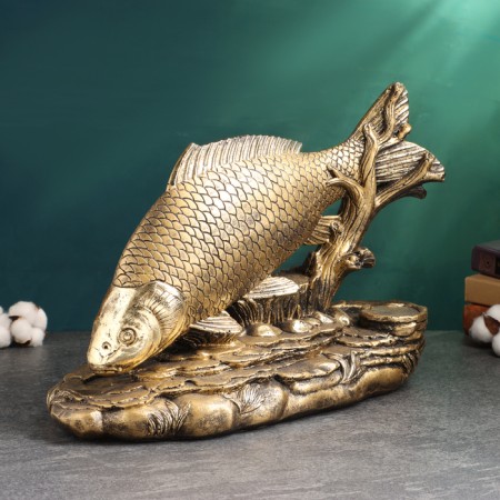 Bottle stand and glasses "Fishing" 46x21x32cm-3