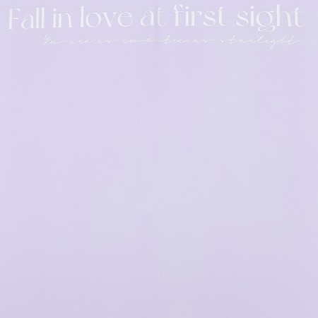 Film for flowers matte, "Love", 58x58cm, purple-2