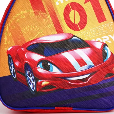 Baby backpack for the boy "Cool car", 23x20.5 cm cm, lightning department, red color-3