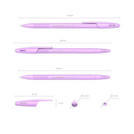 Ballic handle Erichkrause R-301 Pastel Stick, node 0.7 mm, blue ink blue-1
