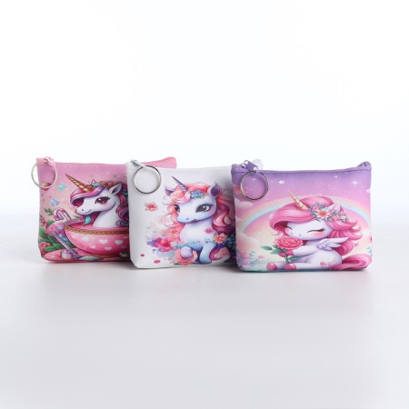 Children's wallet with a zipper, color mix