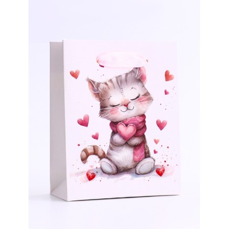 Gift vertical "Heart cat", s 12 × 15 × 5.5 cm-1