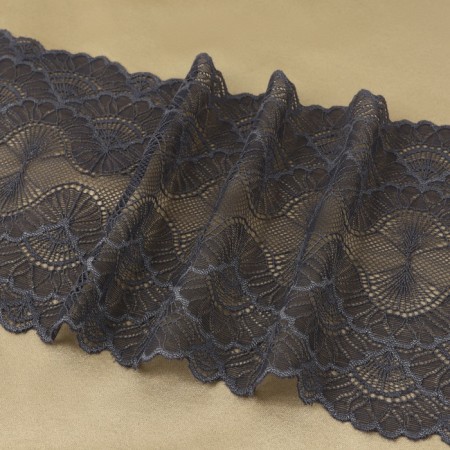 Lace elastic fabric, 180 mm × 2.7 ± 0.5 m, graphite color-2