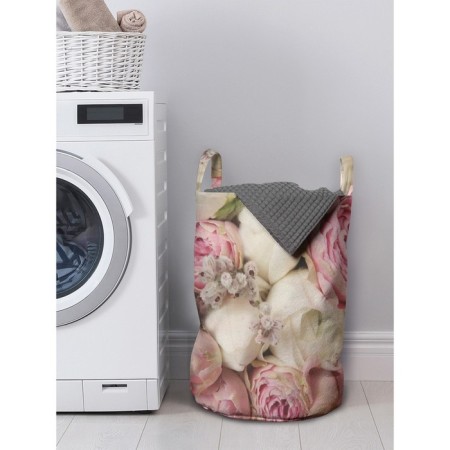 Basket for storage of things "Pink Bouquet", size 35x50 cm