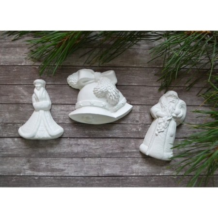 Set for coloring with the suspension "New Year with the Snow Maiden" 12x8cm 3pcs-2