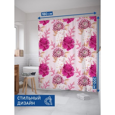 Photostore for the bathroom "Bright colors", Saten, size 180x200 cm-1