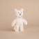 Soft toy "Bear" with a bow, 17 cm, white color