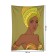 Decorative panel with photo printing "African lady", vertical, size 150x200 cm