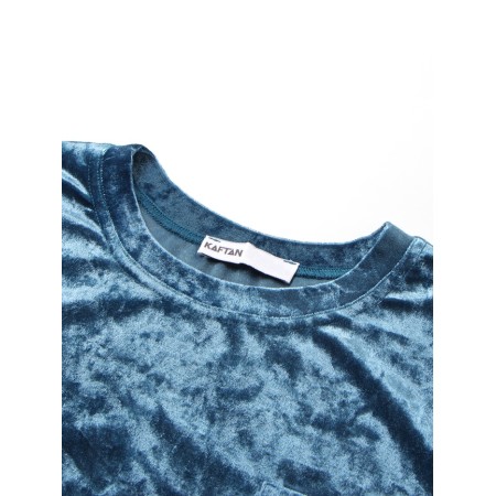 The female set (T -shirt and shorts) KAFTAN VELVET p. 44-46, blue-9