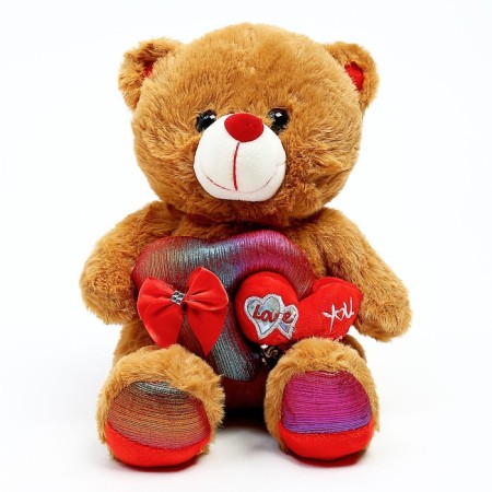 Soft toy "Bear Heart with a bow", 25 cm, color mix-3