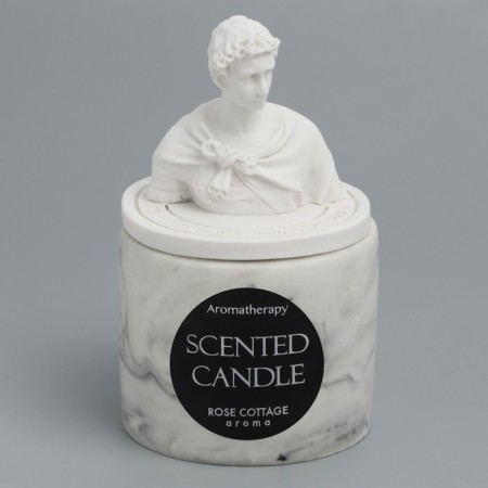 Candle in concrete aromatic "lily", soy wax-2