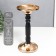 Summary Metal for 1 candle "Black Column" gold 18.5x9x9 cm