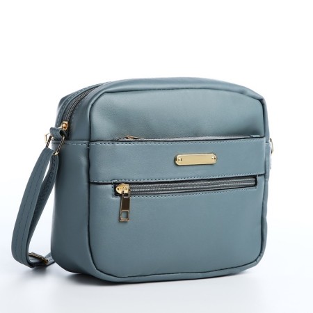 Cross-Bodi Bag on a zipper, dark blue color-2