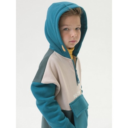 Hudy for the boy Pelican, height 110 cm, green color-4