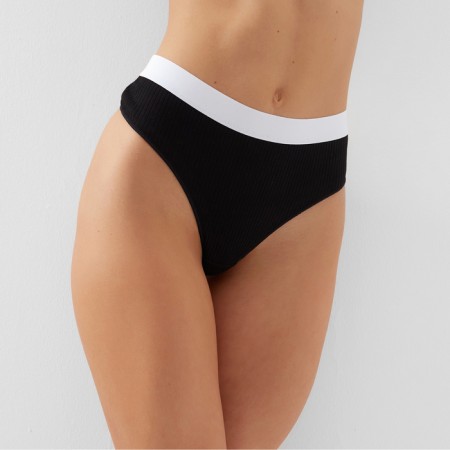 Panties of Brazilian Minaku Rubber Size 48-50, Black Color