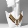 The necklace "India" ovals, color in black gold, 30 cm