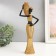 Polystone souvenir "African with wicker jug" gold 28x11x5.5 cm