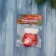 Soft suspension "Fluffy mittens with a snowflake" 8x6 cm, red
