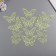 Stick Paper "Butterflies with leaves" matte green set 12 pcs 12 cm, 10 cm, 8 cm