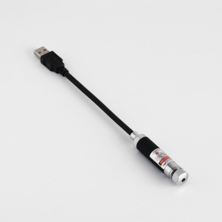 Laser pointer, 405 nm, 1.4 x 8.5 cm, red beam, usb