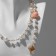 Beads with pearls "Galance" ball No. 4.6.10, white-pink color in gold, l = 80 cm