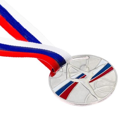 Thematic medal "Gymnastics", silver, d = 5 cm-3