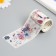 Adhesive tape paper "gray-pink flowers" width 5.4 cm winding 3 m 5.4x3.8x3.8 cm
