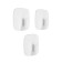 Holder self -adhesive tundra krep, 45x45 mm, square, white, 3 pcs.