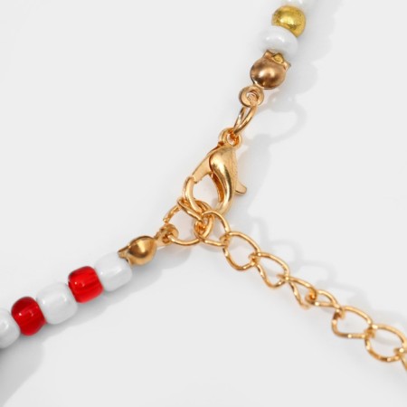 Pendant "Beads", a snowman, colored in gold, 42 cm-1