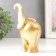 Souvenir Polystone "Golden Elephant" 5.5x10x13.3 cm