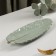 Ceramic serving dish "leaf", 25.5 × 9.5 × 2.5 cm, green color