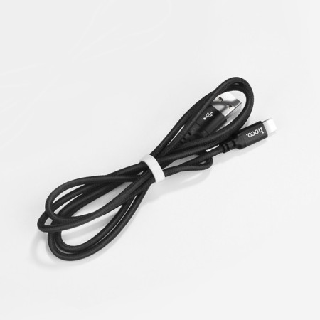 Hoco X14, Lightning cable - USB, 2 A, 2 m, fast charging, nylon braid, black-8