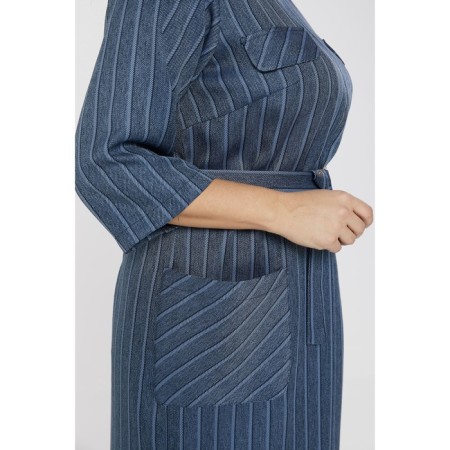 Women's dress, size 56, blue color-4