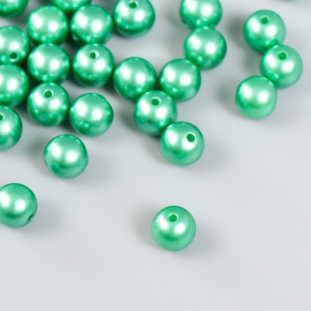Set of beads "needlework" plastic, diameter 10 mm, 25 g, jade