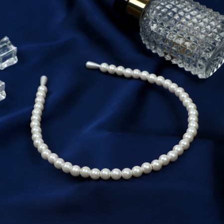 Hair cap "Pearl paradise" 0.7 cm, white