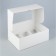 Box for 6 cupcakes with a window, white, 25 x 17 x 10 cm