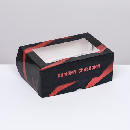 Packaging for 6 cupcakes with a window, "courageous", 25 x 17 x 10 cm-1