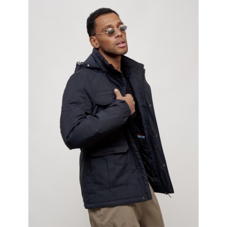 Sports male jacket, size 50, dark blue color-11