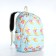 Set of a youth backpack from textiles, a shoper bag, blue color