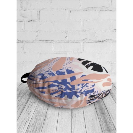 Pillow Siddle "Color Palm prints", decorative, d = 52 cm-1