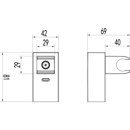 Wall holder Lemark LM8079C, rotary, chrome-1