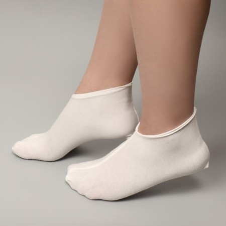 Socks for pedicure, cotton, one size, white color-3